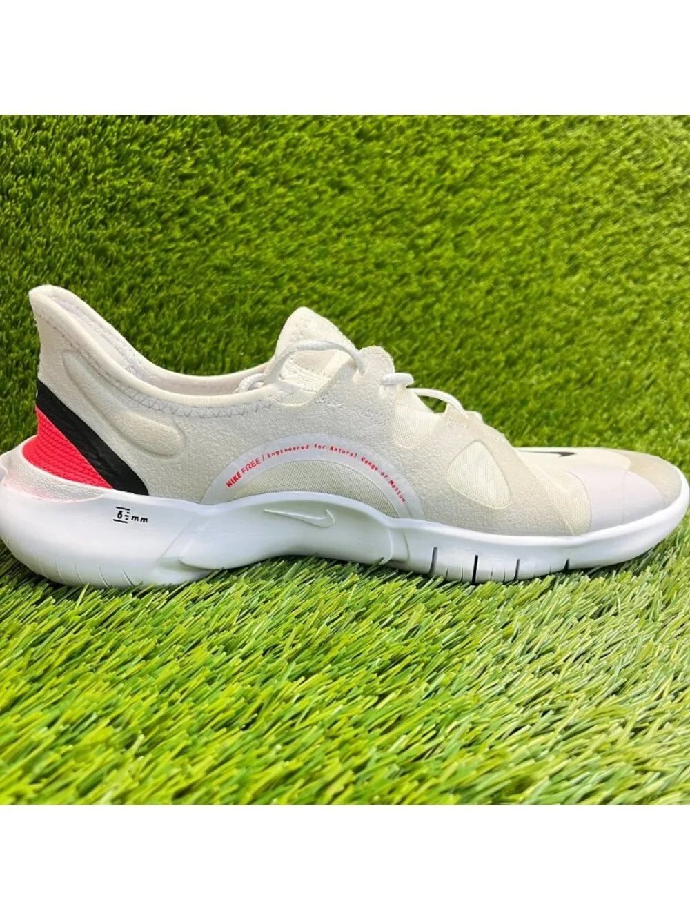 Nike Free Run 5.0 Mens Size 8 Vast Gray Black Athletic Running Shoes Sneakers